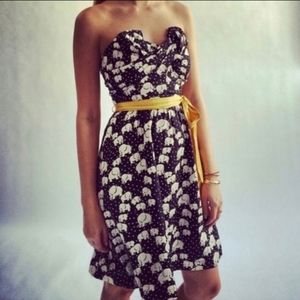 RARE Anthropologie Porridge Baby Elephants Strapless Dress Size 8